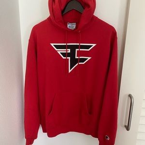CHAMPION x FaZe Clan Red Hoodie men’s size M